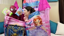 Disney Princess Sofia The First Surprise Toys & Giant Surprise Castle Tent with Barbies & Shopkins