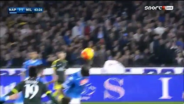 1-1 Giacomo Bonaventura Goal Italy Serie A - 22.02.2016, SSC Napoli 1-1 AC Milan