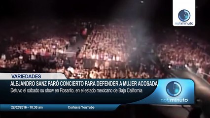 Alejandro Sanz interrumpió concierto en México y defendió a mujer acosada