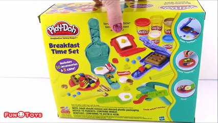 Play Doh Breakfast Time Playset Make Waffles Fruit Eggs Bacon Playdough Desayuno
