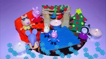 Noël avec les jouets de Peppa pig! Dans la nuit de Noël! Play doh tutoriel - 2016