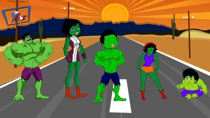 comic hulk finger family