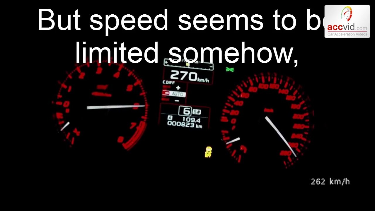 New Subaru WRX STI 2014 acceleration 0-257 km/h, top speed test and more