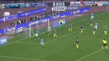 Dries Mertens Incredible Hits The Post - Napoli 1-1 AC Milan 22.02.2016 HD -