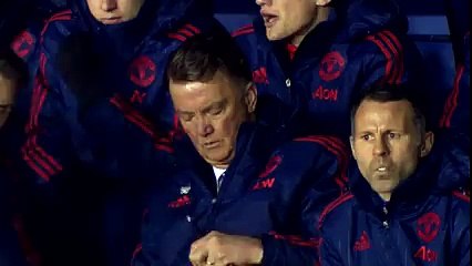 His team might be winning 3-0, but Louis van Gaal's still finding ways to piss himself off