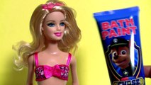 Barbie Hair Paint Makeover Color Changing Doll Using Blue Bath Paint Fashion by Disney Collector
