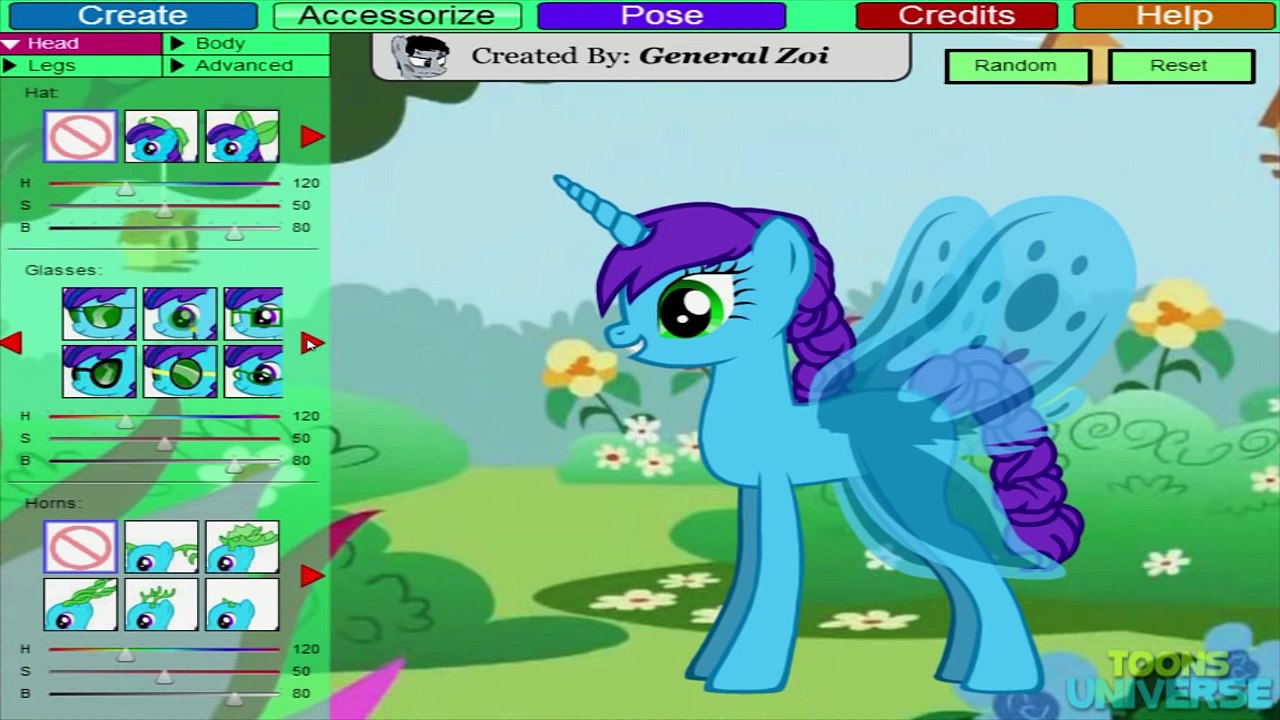 My Little Pony Disney Frozen Elsa in Pony Creator General Zois Creative Game for Children