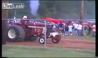 Accident video  Pulling Tractor roll over accident