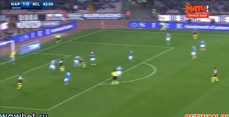 Giacomo Bonaventura Goal - Napoli 1 - 1 AC Milan - 22-02-2016