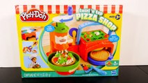 Play Doh Twirl n Top Pizza Shop Playset How To Make PlayDough Pizza Maker Elmo