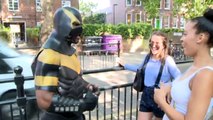Real life superhero Phoenix Jones visits the UK