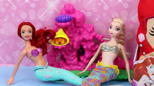 The Little Mermaid ARIEL Color N Create Pillow Doll & Disney Frozen Elsa Mermaid & Mike The Merman