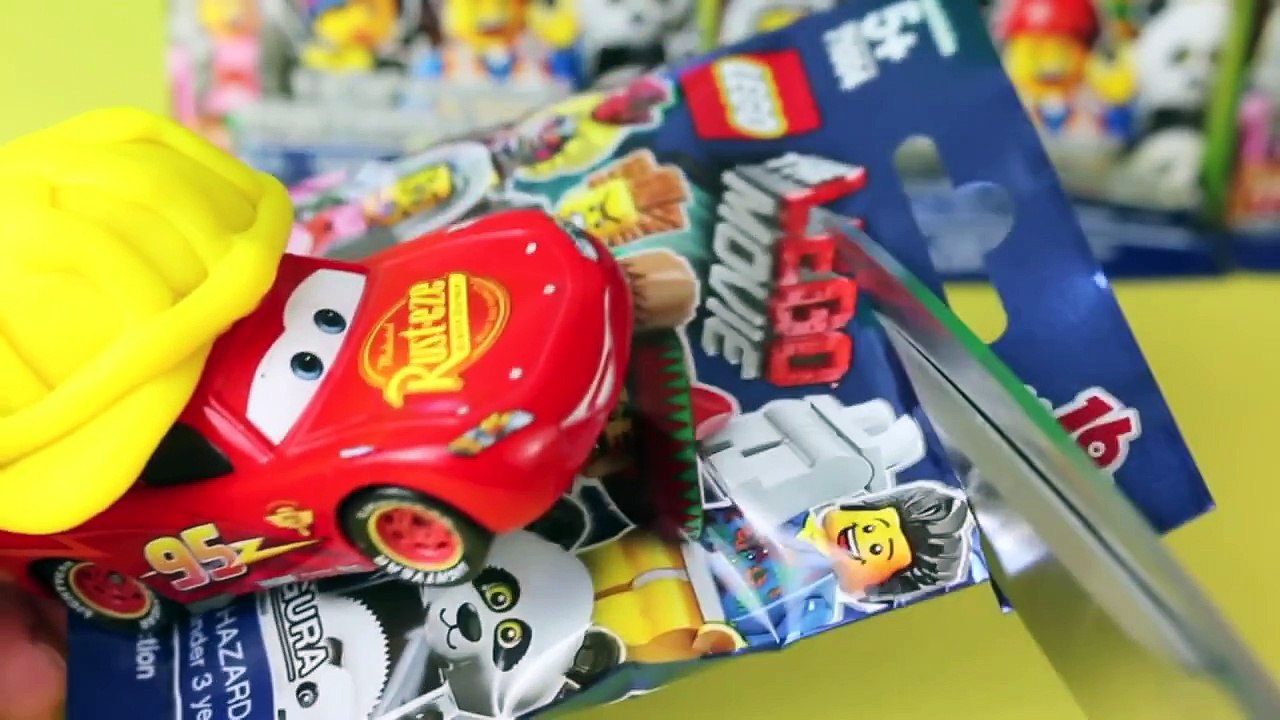 Lego Blind Bags Series 12 Lego Minifigures & Play Doh Hard Hat Lightning McQueen DisneyCarToys