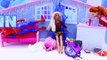 Barbie & Spiderman Trapped PART 2 Snow Cabin Dollhouse + Merida During Barbie Makeover DisneyCarToys