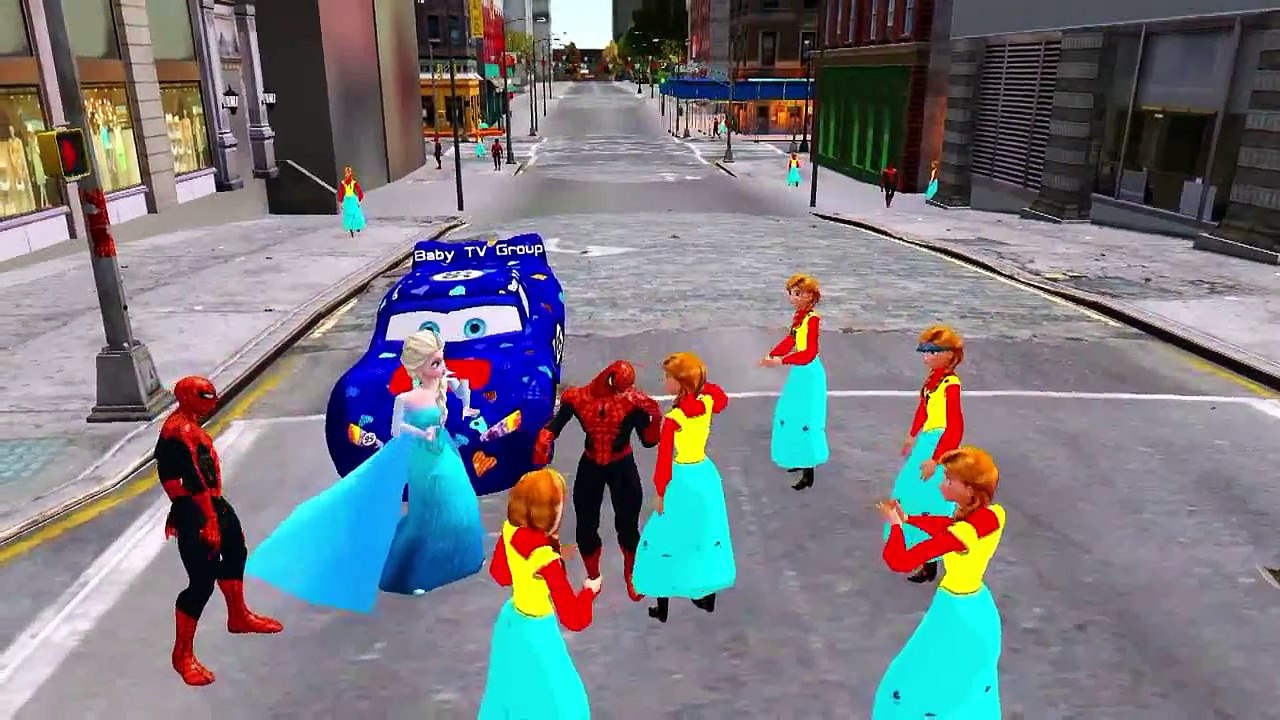 AMAZING Spiderman 2 & FROZEN Elsa kids song Nursery Rhymes