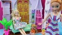 Frozen Kids BAD MAKEOVER Elsa & Disney Princess Anna Krista, Felicia & Barbie Dress-Up DisneyCarToys