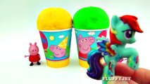 Peppa Pig Play-Doh Surprise Egg Party Cups My Little Pony Spongebob Hello Kitty LPS Toys FluffyJet