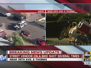 Street vendor on bike shot several times