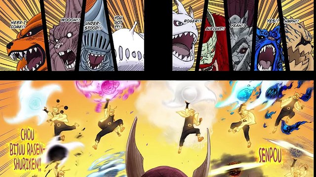 Kaguya VS Naruto, Sasuke, Kakashi and Sakura