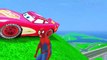 Spiderman & Disney Pixar Cars Lightning McQueen Custom Red Color Elsa The Snow Queen, Kids Song