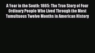 Read A Year in the South: 1865: The True Story of Four Ordinary People Who Lived Through the