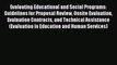 Read Evaluating Educational and Social Programs: Guidelines for Proposal Review Onsite Evaluation