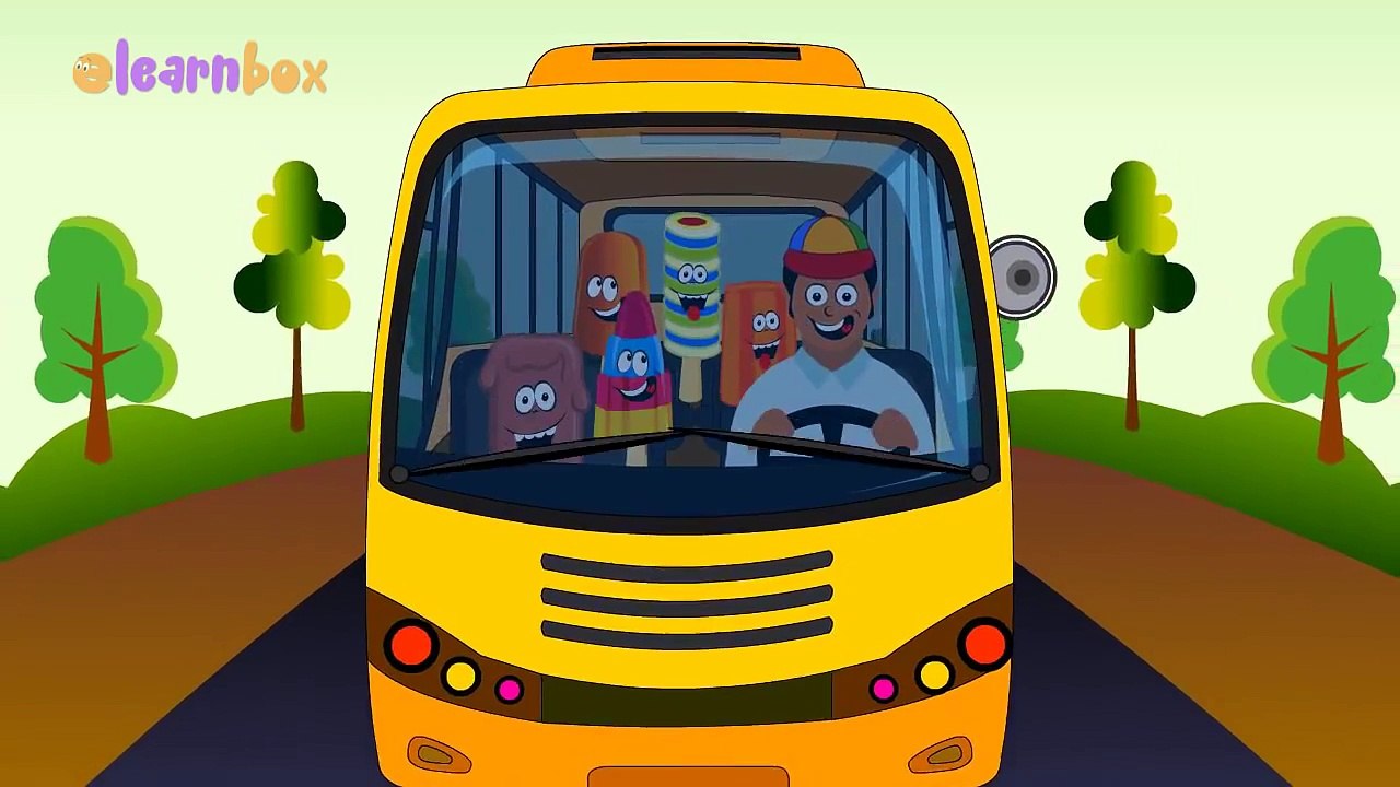 The Wheels On The Bus Nursery Rhyme Ice Cream Cartoon Children Song Animated Nursery Rhymes for Kids