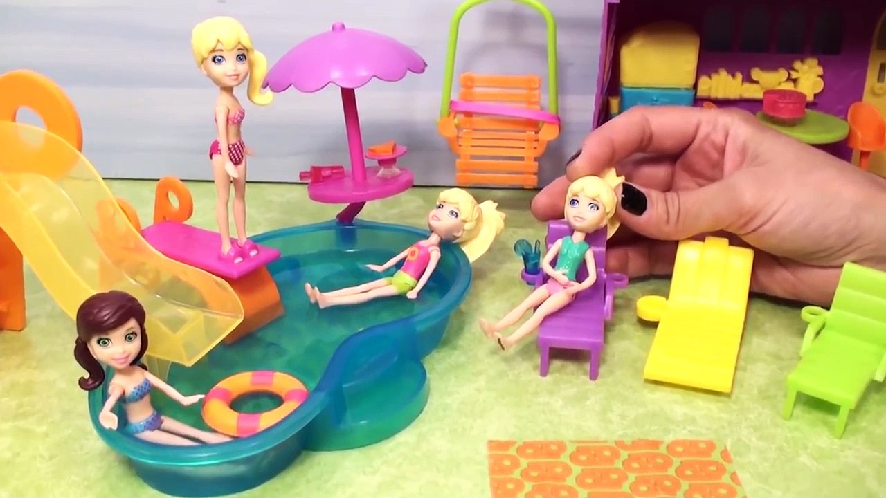 Polly Pocket - A Beautiful and Sunny Day At The Poolside - PlayWithME