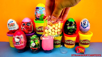 Download Video: Barbie Play Doh Frozen Peppa Pig TMNT Kinder Surprise Spongebob Surprise Eggs StrawberryJamToys