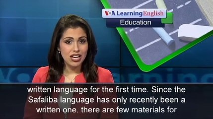 Learning to Read in Safaliba Helps Kids Learn Engl