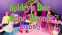 Spiderman & Mary Jane Barbie Date Goes Wrong with Elsa, Anna, Merida PART 2 by DisneyCarToys