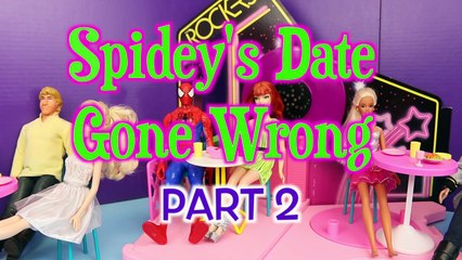Spiderman & Mary Jane Barbie Date Goes Wrong with Elsa, Anna, Merida PART 2 by DisneyCarToys