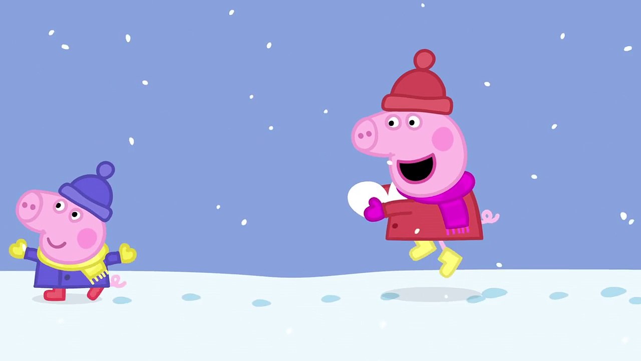 Peppa Pig Builds A Snowman