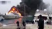 Russian businessman's £4m super yacht bursts into flames in freak fireball incident