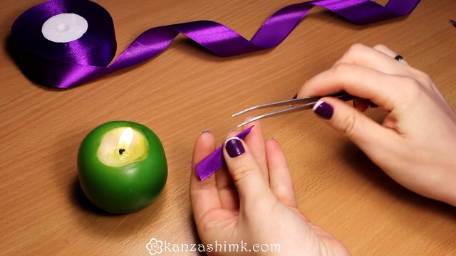 Острый лепесток Канзаши Мастер Класс Все лепестки Канзаши #65