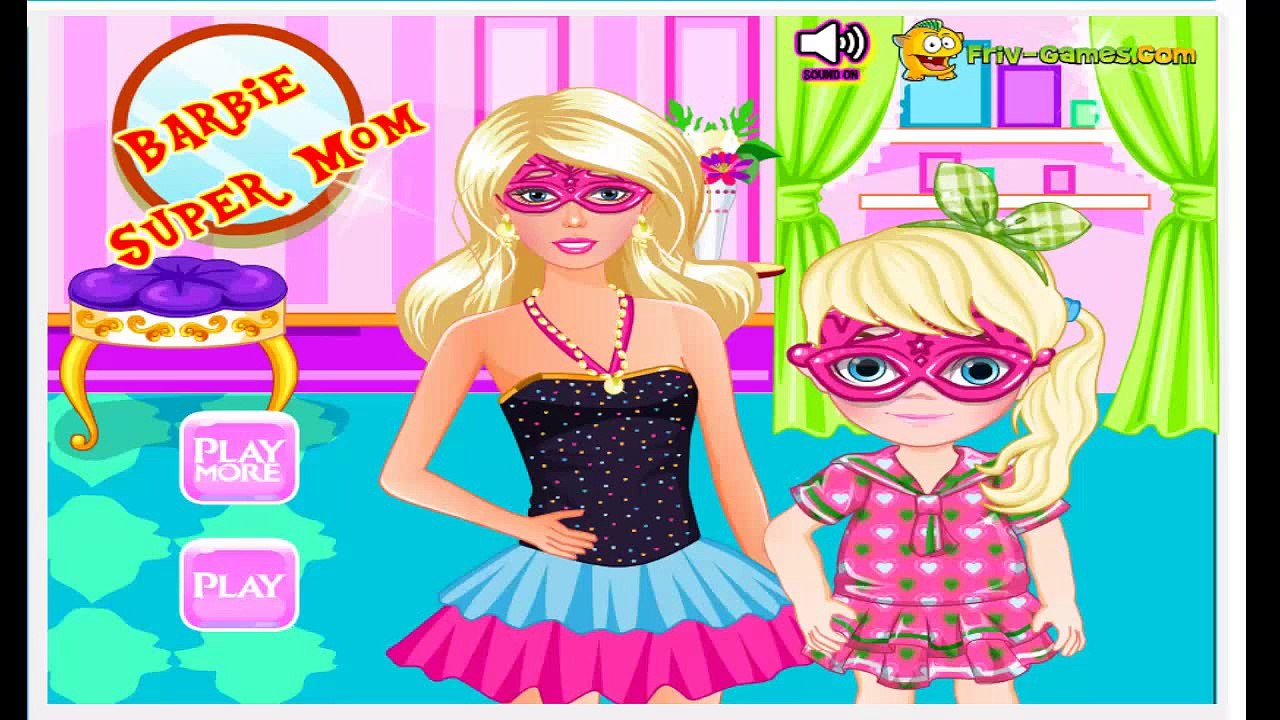 Barbie Superhero Mommy - Cartoon Video Game For Girls