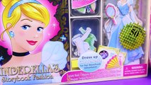 Disney Princess CINDERELLA Dress-Up Magnetic Doll & Palace Pets Puppy Styling Head DisneyCarToys