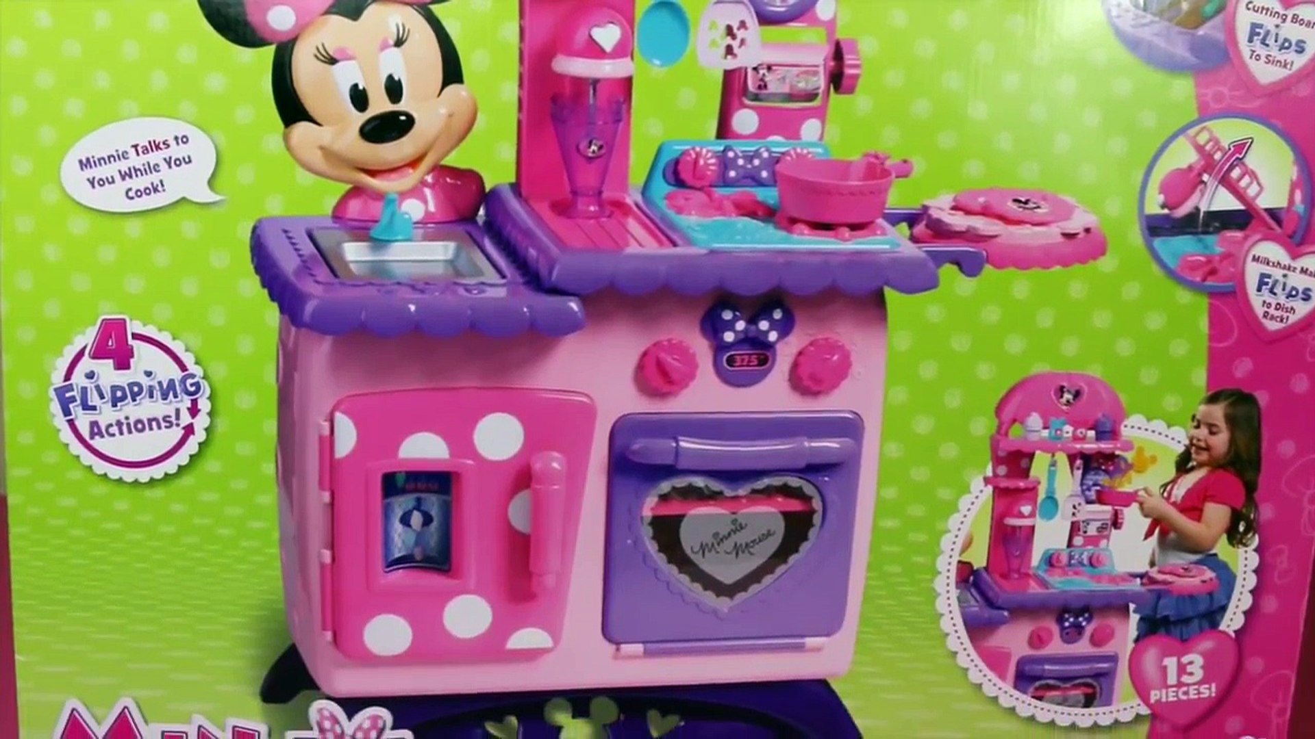 Minnie Mouse Kitchen Playset Flipping Fun Kitchen Cupcakes and Play Food  Toys DisneyCarToys - video Dailymotion