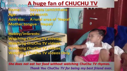 No food without ChuChu TV | A huge fan of ChuChu TV | Nursery Rhymes.