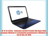 HP 15 15-r225ns - Ordenador portátil (Portátil DVD Super Multi Touchpad Windows 8.1 actualizable