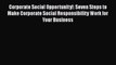 PDF Corporate Social Opportunity!: Seven Steps to Make Corporate Social Responsibility Work