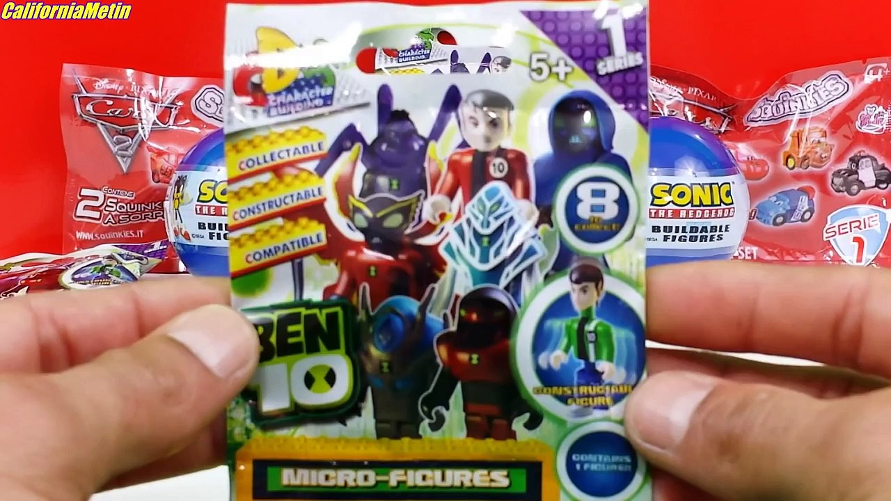 Surprise Eggs Sonic Blind Bag Ben 10 Cars 2 Squinkies