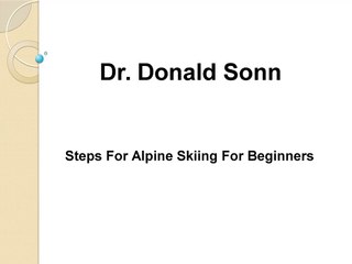 Donald Sonn Skiing Fan