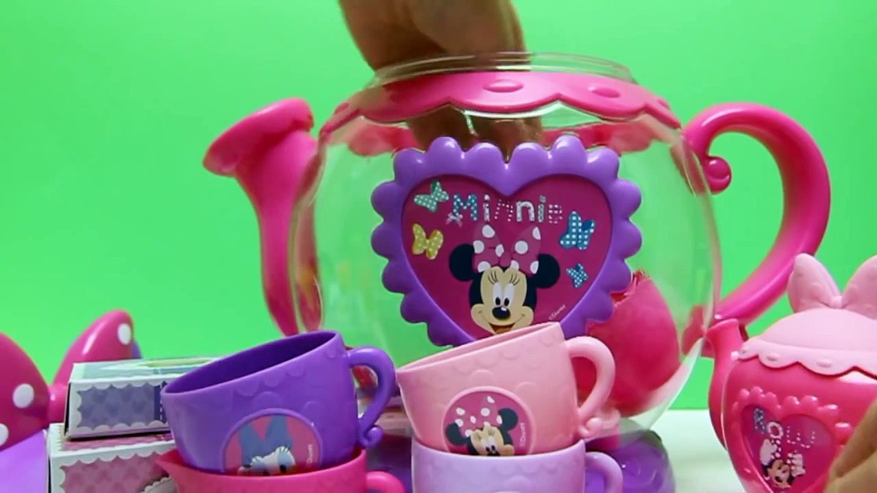 Minnie Mouse Bowtique Tea Playset Disney Junior Mickey Mouse Toys Juego de Té Plastilina