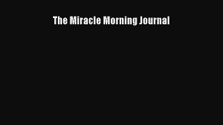 Download The Miracle Morning Journal  Read Online
