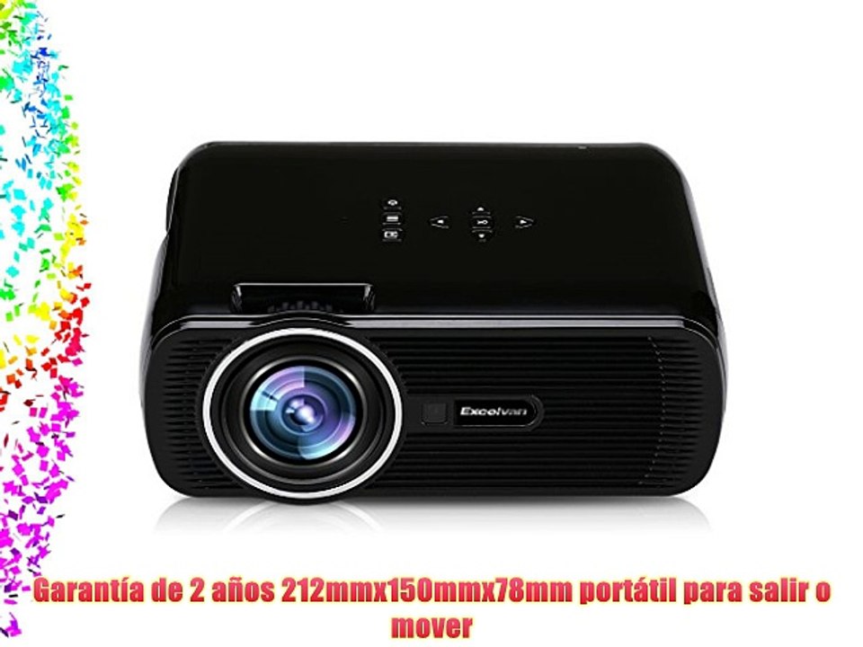 Excelvan EHD01 - Mini Proyector LED Portatil 1080P (1000 Lumenes 800x480 Altavoz Incorporada