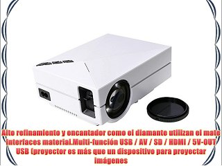 Flylinktech® XPE450 HD Multimedia Mini proyector LED con 1000Lumen Privado Cine HDMI VGA puerto