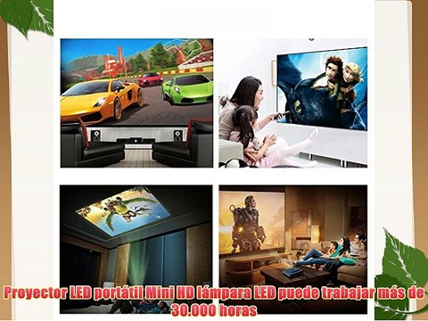 Flylinktech HD 30W Proyector LED Mini portátil multimedia Sistema de imagen Proyector LED Inicio