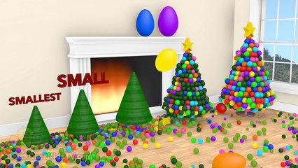 Learn Sizes from Smallest to Biggest 3D Dippin Dots Christmas Tree Eggs Surprise [DuckDuckKidsTV]