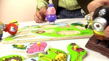 Видео для детей. Игрушки Миньоны и Свинка Пеппа. Животные Африки
